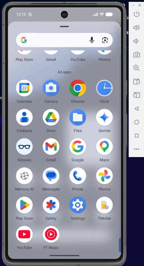 Ícone do Memory AI na tela de apps do Android